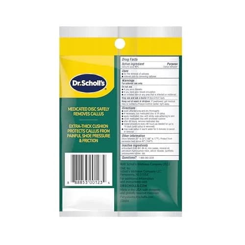 Dr. Scholl's Extra Thick Callus Remover Discs 4 Count | Medicated Pads for Softening Hard Calluses and All-Day Pain Relief thumbnail 7