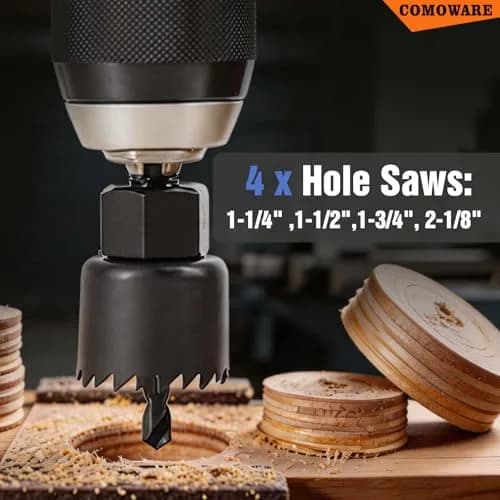 COMOWARE 246-Piece Drill Bit and Screwdriver Set | For Wood, Metal, Masonry, Cement & Screws thumbnail 5