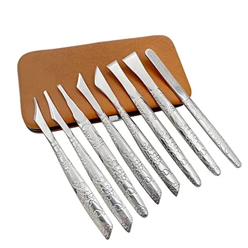LYFJXX Leather Craft Knife Set | 8 Pieces, 13.2cm-13.6cm Stainless Steel thumbnail 1