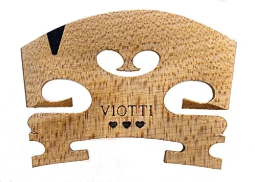 Viotti Finer Grade Maple Violin Bridge 4/4 | Pre-Cut & Pre-Fitted for Most Violins thumbnail 1