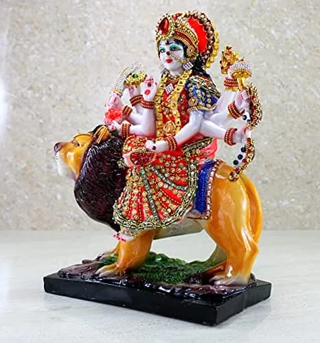 eSplanade Resin Maa Durga Statue Sculpture 20.32cm (8 Inches) | Authentic Indian Home Decor thumbnail 6