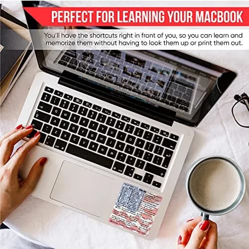 Synerlogic Mac OS Shortcuts Sticker for MacBook Air & Pro | Laminated Vinyl macOS Cheatsheet | Keyboard Shortcuts 2026 (US Flag) thumbnail 6