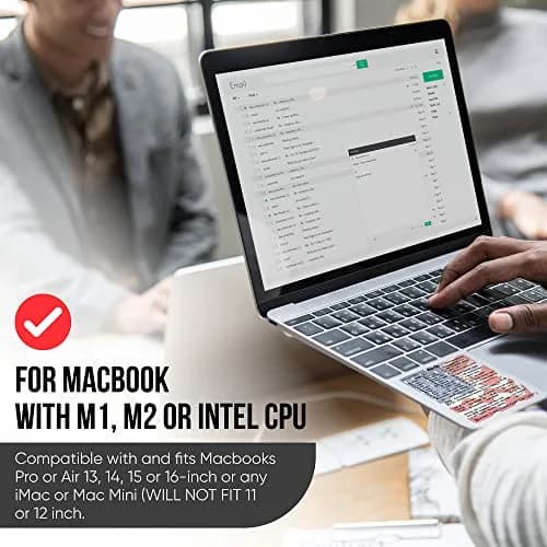 Synerlogic Mac OS Shortcuts Sticker for MacBook Air & Pro | Laminated Vinyl macOS Cheatsheet | Keyboard Shortcuts 2026 (US Flag) thumbnail 7