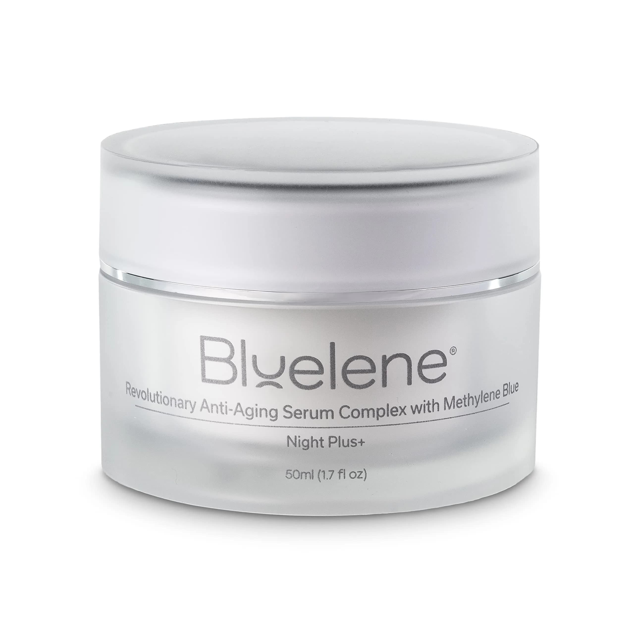 Bluelene Anti-wrinkle Night Plus+ Cream 50 ml | Methylene Blue & Vitamin C Serum for All Skin Types — 1.7 Fl Oz