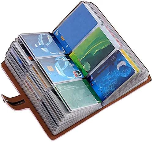 JERLA RFID Credit Card Holder Book, Leather Business Card Organizer for Women Men 96 Card Slots | RFID Blocking thumbnail 2