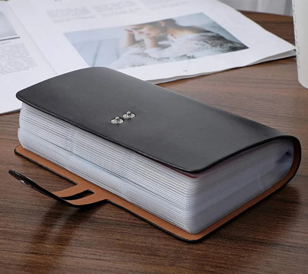JERLA Pink RFID Credit Card Holder Book with 96 Slots - Genuine PU Leather Organizer for Women - view 3