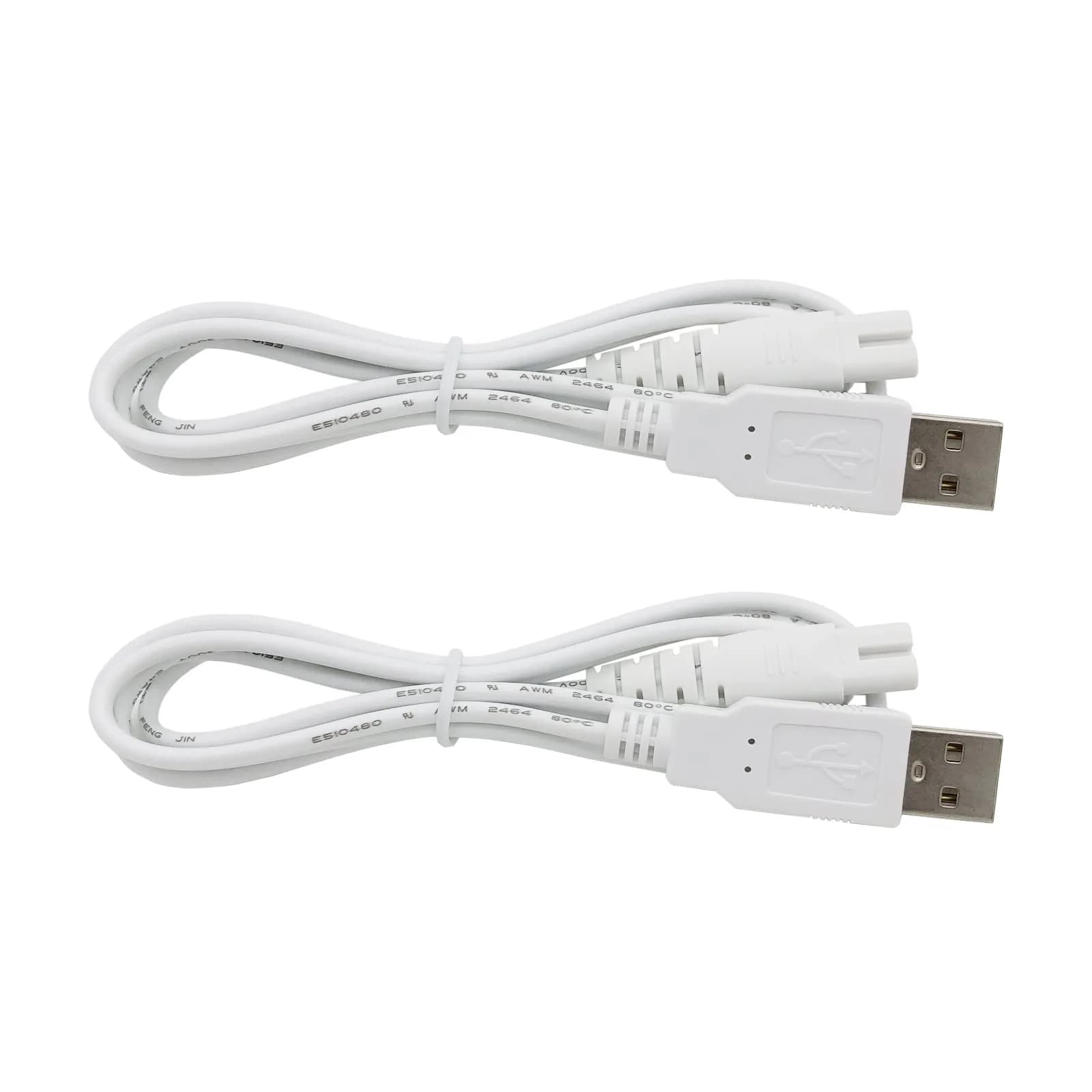 PDEEY USB to 2 Prong Figure-8 Charging Cable 2-Pack | Compatible with Multiple Water Flosser Brands - main product image