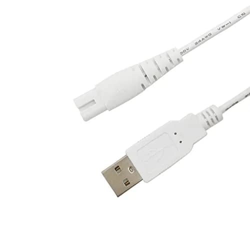 PDEEY USB to 2 Prong Figure-8 Charging Cable 2-Pack | Compatible with Multiple Water Flosser Brands thumbnail 2