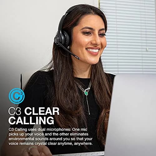 JLab Go Work Wireless Headset with Microphone | 45+ Hour Playtime, Bluetooth Multipoint, Wired/Wireless thumbnail 4