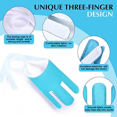 CAidRE Sock Aid with Three Finger Design for Easy On/Off - Blue | 23.5 cm (9.25 in) thumbnail 4