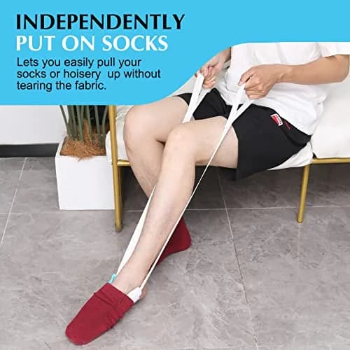 CAidRE Sock Aid with Three Finger Design for Easy On/Off - Blue | 23.5 cm (9.25 in) thumbnail 5
