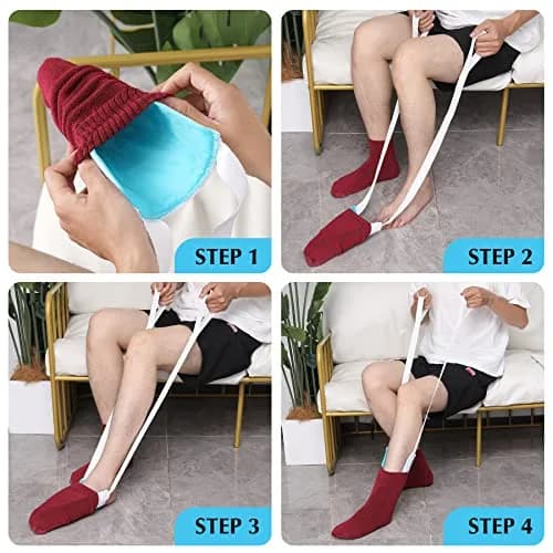 CAidRE Sock Aid with Three Finger Design for Easy On/Off - Blue | 23.5 cm (9.25 in) thumbnail 6
