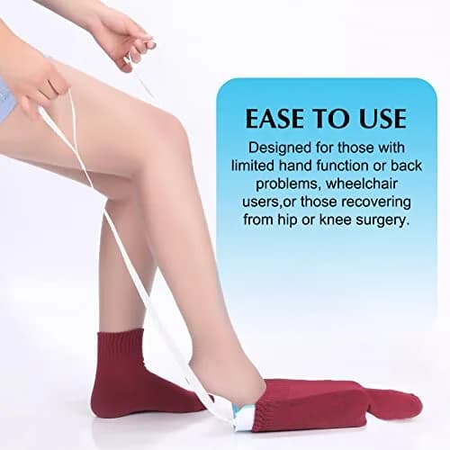 CAidRE Sock Aid with Three Finger Design for Easy On/Off - Blue | 23.5 cm (9.25 in) thumbnail 2