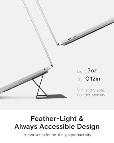 MOFT Invisible Slim Laptop Stand Grey | Adjustable & Reusable for Up to 15.6" thumbnail 2