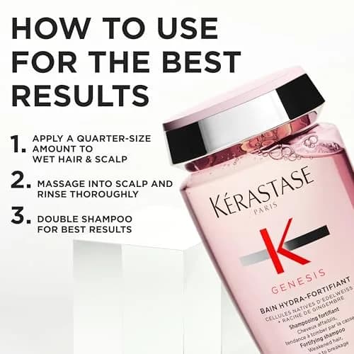 KÉRASTASE Genesis Hydra-Fortifiant Shampoo – For Weak Hair, 16.9 Fl Oz | Fortifies & Nourishes thumbnail 5