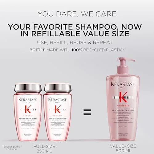 KÉRASTASE Genesis Hydra-Fortifiant Shampoo – For Weak Hair, 16.9 Fl Oz | Fortifies & Nourishes thumbnail 2