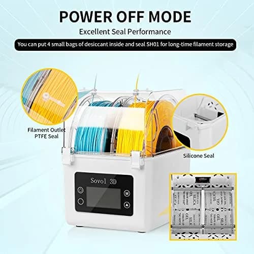 Sovol Filament Dryer 2026, SH01 Filament Dehydrator 3D Printer Spool Holder | Keep Filament Dry & Improve Prints thumbnail 4