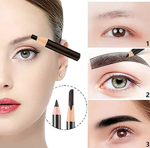 Go Ho 12 PCS Black Eyebrow Eyeliner Pencils | Sweatproof, Long-lasting, Water-resistant Brow Gel Pen (1.1g each) thumbnail 4