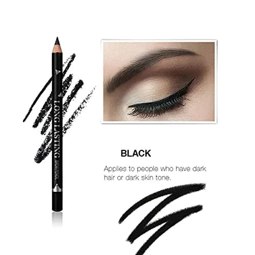 Go Ho 12 PCS Black Eyebrow Eyeliner Pencils | Sweatproof, Long-lasting, Water-resistant Brow Gel Pen (1.1g each) thumbnail 2