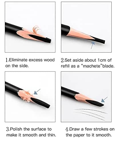 Go Ho 12 PCS Brown Eyebrow Eyeliner Pencils | Sweatproof, Long-lasting, Medium Brown thumbnail 7