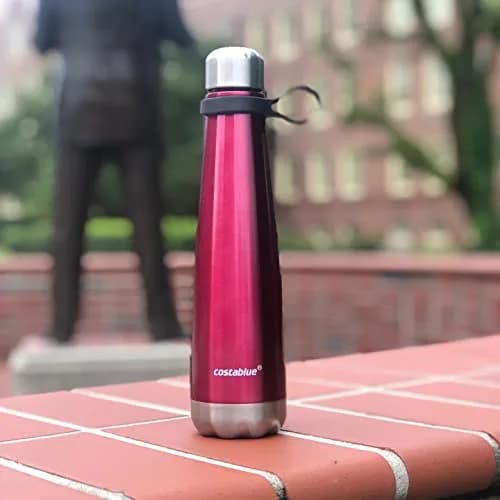 costablue insulated water bottle 17 oz | leak-proof travel thermos for hot & cold beverages thumbnail 3