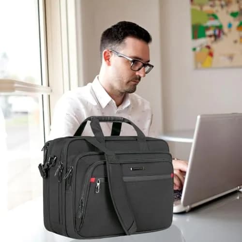 VANKEAN Expandable Waterproof Laptop Briefcase Fits Up to 17.3" | Lightweight & Durable for Travel thumbnail 3