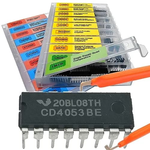 EEEEE IC Kit 161 pcs (20 Models) with IC Plier | Analog Integrated Circuits Electronics Parts Assortment Set thumbnail 1
