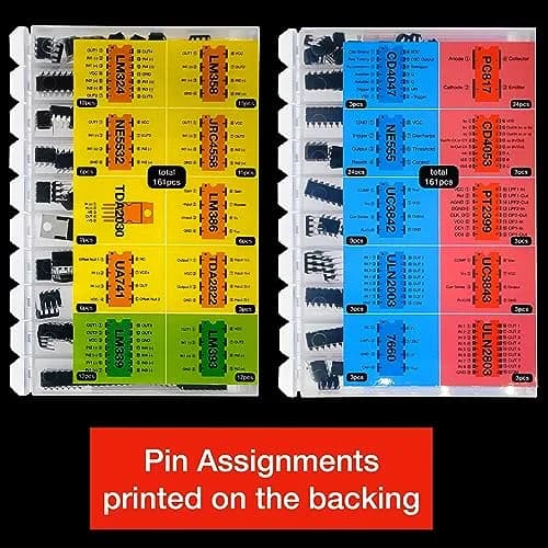 EEEEE IC Kit 161 pcs (20 Models) with IC Plier | Analog Integrated Circuits Electronics Parts Assortment Set thumbnail 5