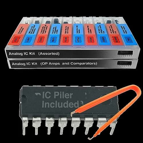 EEEEE IC Kit 161 pcs (20 Models) with IC Plier | Analog Integrated Circuits Electronics Parts Assortment Set thumbnail 2