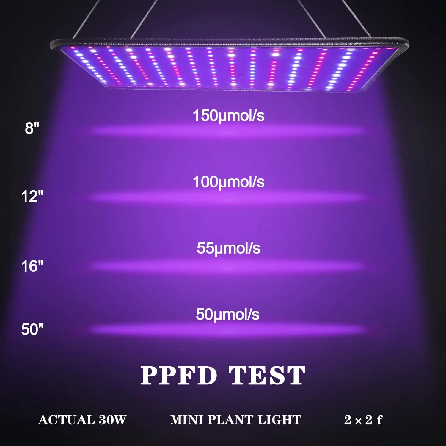 SERWING 200W LED Grow Light Full Spectrum, Plant Growing Lamp 25cm (9.8in) | 256 LEDs for Indoor Plants, Greenhouse, Grow Tent, Hydroponics - view 3