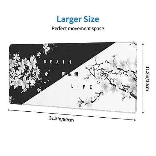 aportt Large Desk Pad 80x30 cm | Cherry Blossom Gaming & Office Mouse Mat thumbnail 2