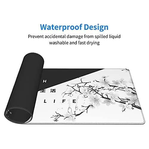 aportt Large Desk Pad 80x30 cm | Cherry Blossom Gaming & Office Mouse Mat thumbnail 3