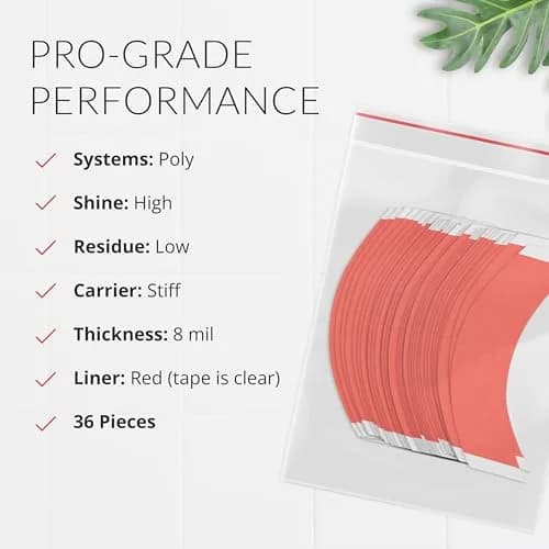 Walker Tape Sensi-Tak CC Contour Pre-Cut Strips 36 Pack | Extended Wear Wig Tape for Lace Front Wigs & Human Hair thumbnail 4