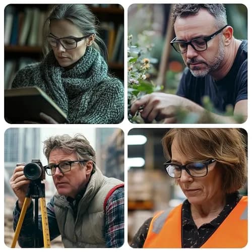 ProtectX Voyager Clear Super Light Safety Glasses | ANSI Z87.1 Rated, Anti-Fog, UV Protection thumbnail 7