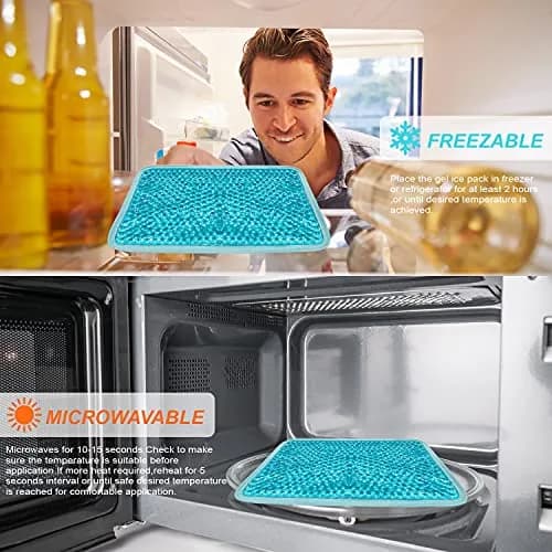 ZNÖCUETÖD Gel Beads Ice Pack with Strap | Reusable Hot & Cold Therapy for Injuries & Pain Relief thumbnail 7