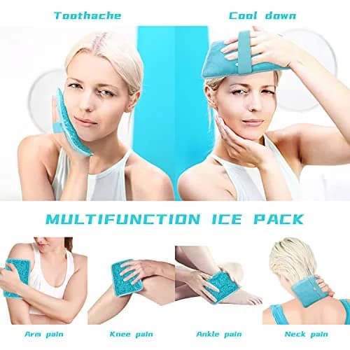 ZNÖCUETÖD Gel Beads Ice Pack with Strap | Reusable Hot & Cold Therapy for Injuries & Pain Relief thumbnail 2