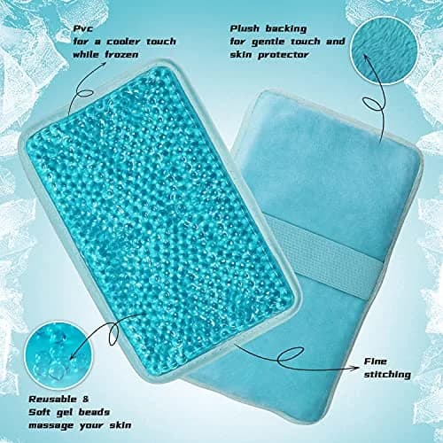 ZNÖCUETÖD Gel Beads Ice Pack with Strap | Reusable Hot & Cold Therapy for Injuries & Pain Relief thumbnail 4