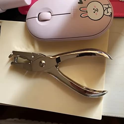 RUIFYRAY Small Single Hole Punch 1/4" & 1/8" Circle Shaped Metal Puncher (2-Pack, Silver) | 8-Sheet Capacity thumbnail 7