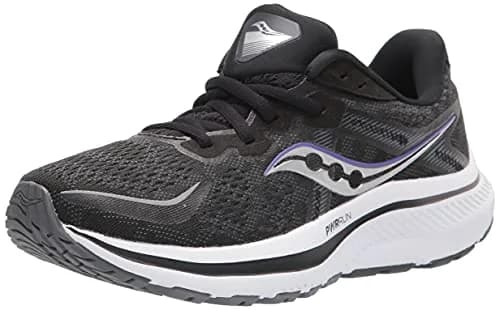 Saucony Women's Omni 20 Running Shoe, Black/White, Size 5 | Supportive, Cushioned & Stable for Road Running thumbnail 1
