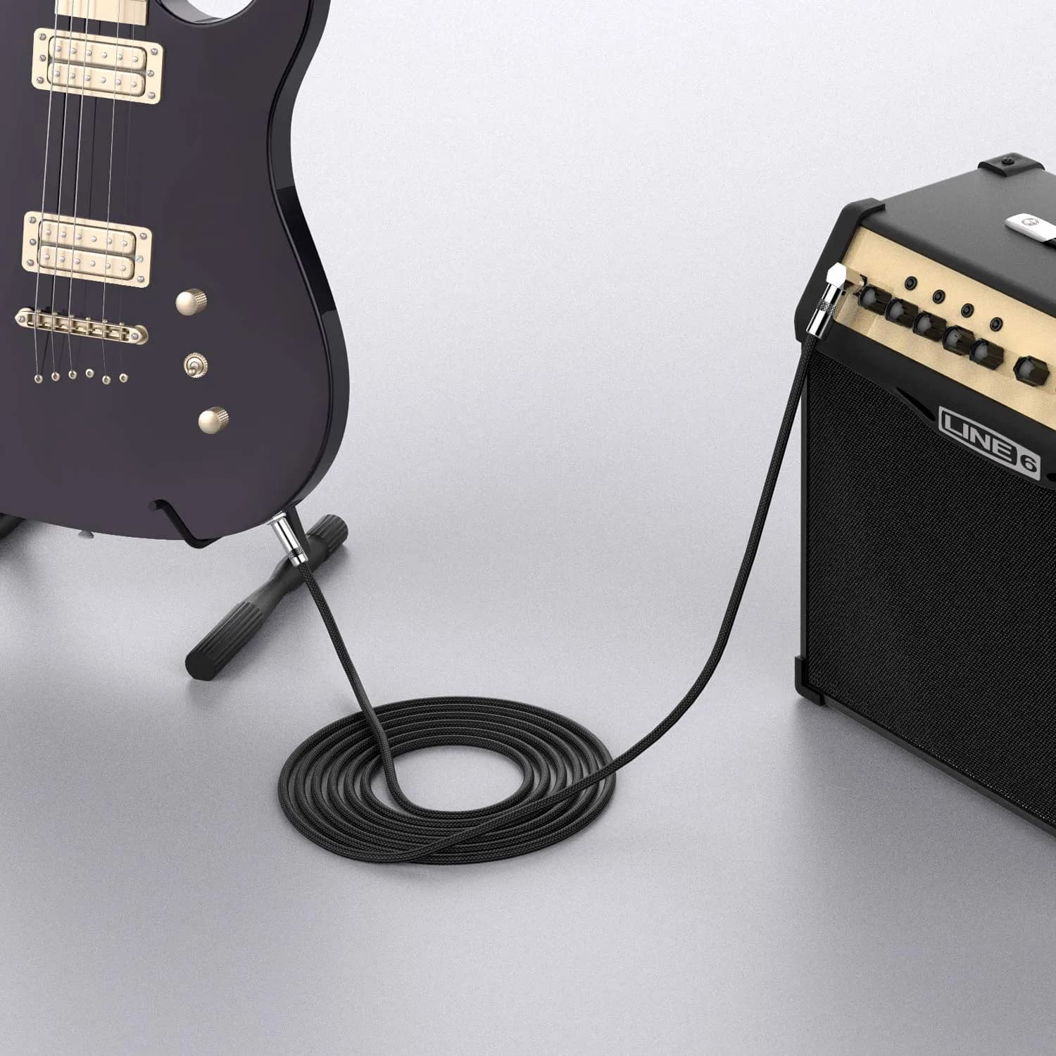 New Bee Guitar Cable 1.8m (6ft) Black | Low Noise High Fidelity Balanced XLR Cable - view 6