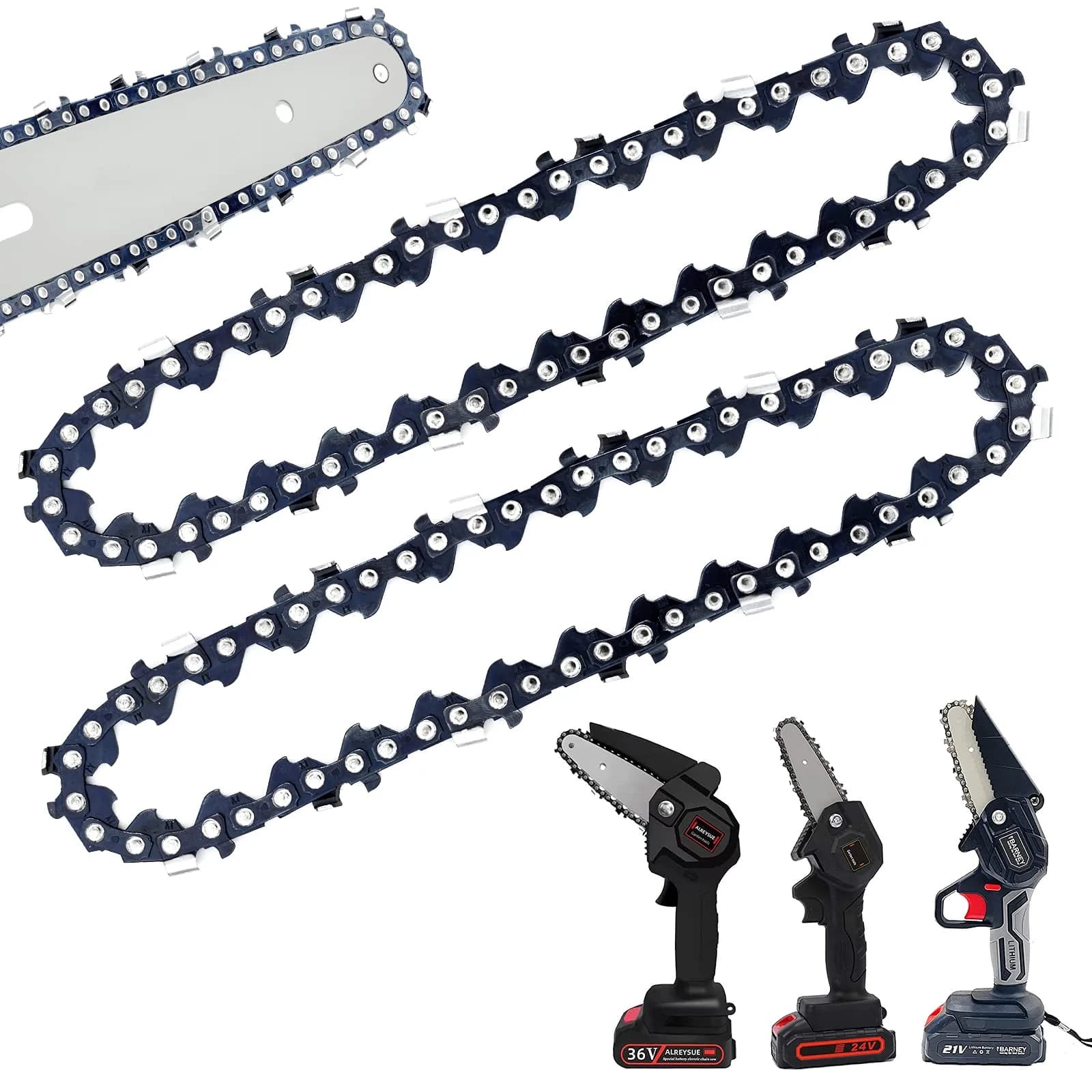 Fifchall Chainsaw Chain Replacement for 4 Inch Mini Chainsaw | Wear-Resistant, Smooth Cutting, Easy Install