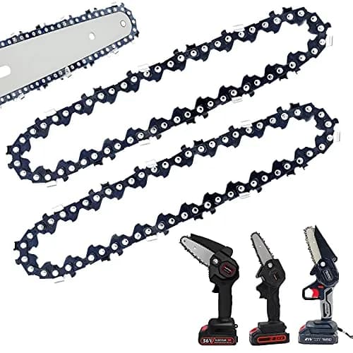 Fifchall Chainsaw Chain Replacement for 4 Inch Mini Chainsaw | Wear-Resistant, Smooth Cutting, Easy Install thumbnail 1