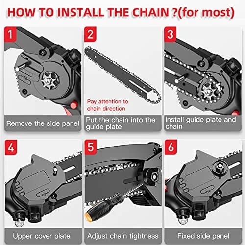 Fifchall Chainsaw Chain Replacement for 4 Inch Mini Chainsaw | Wear-Resistant, Smooth Cutting, Easy Install thumbnail 7