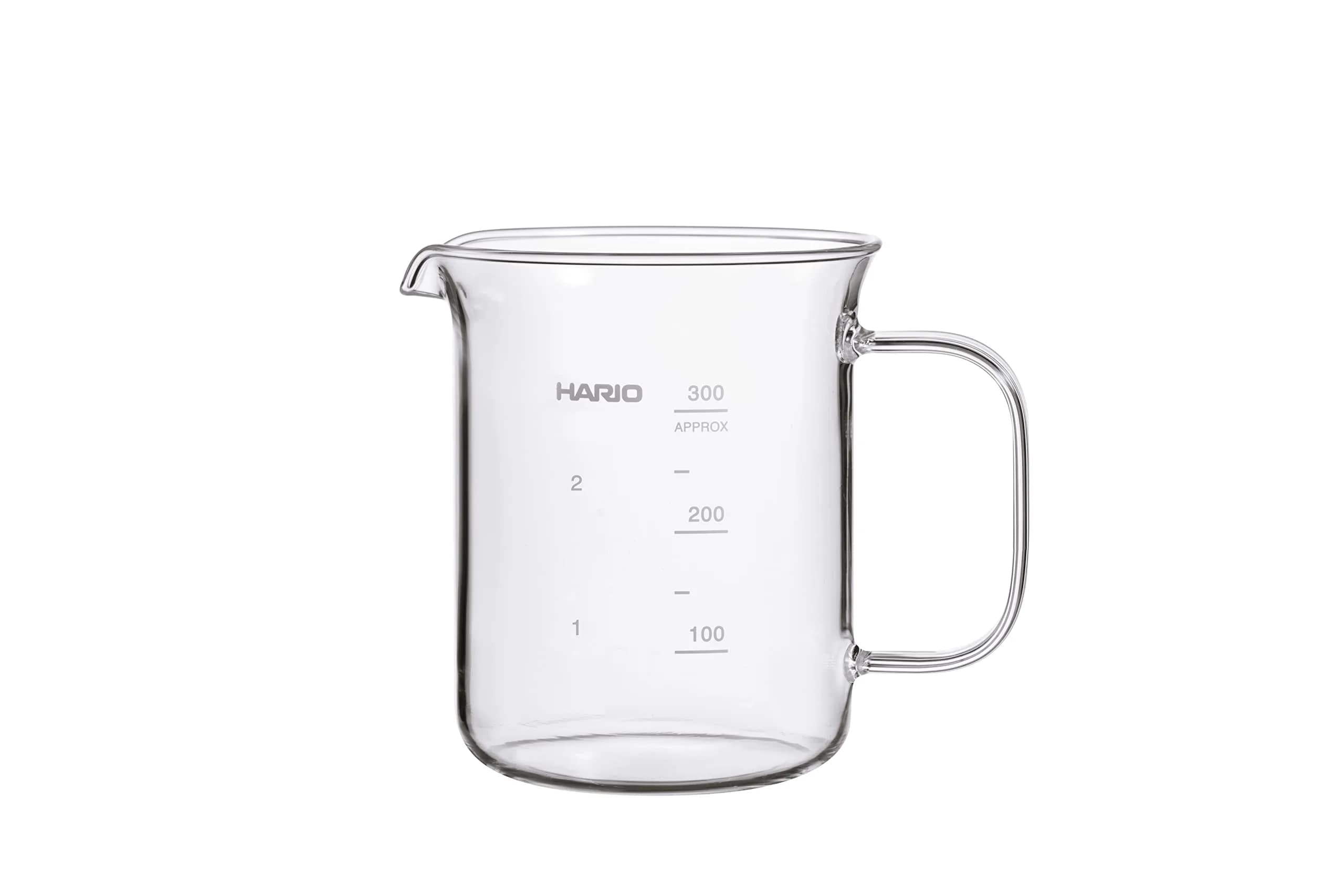 HARIO Beaker Server 300ml (10.1 Fl Oz) | Precision Glass Coffee Server with Steady Pour Handle — Clear