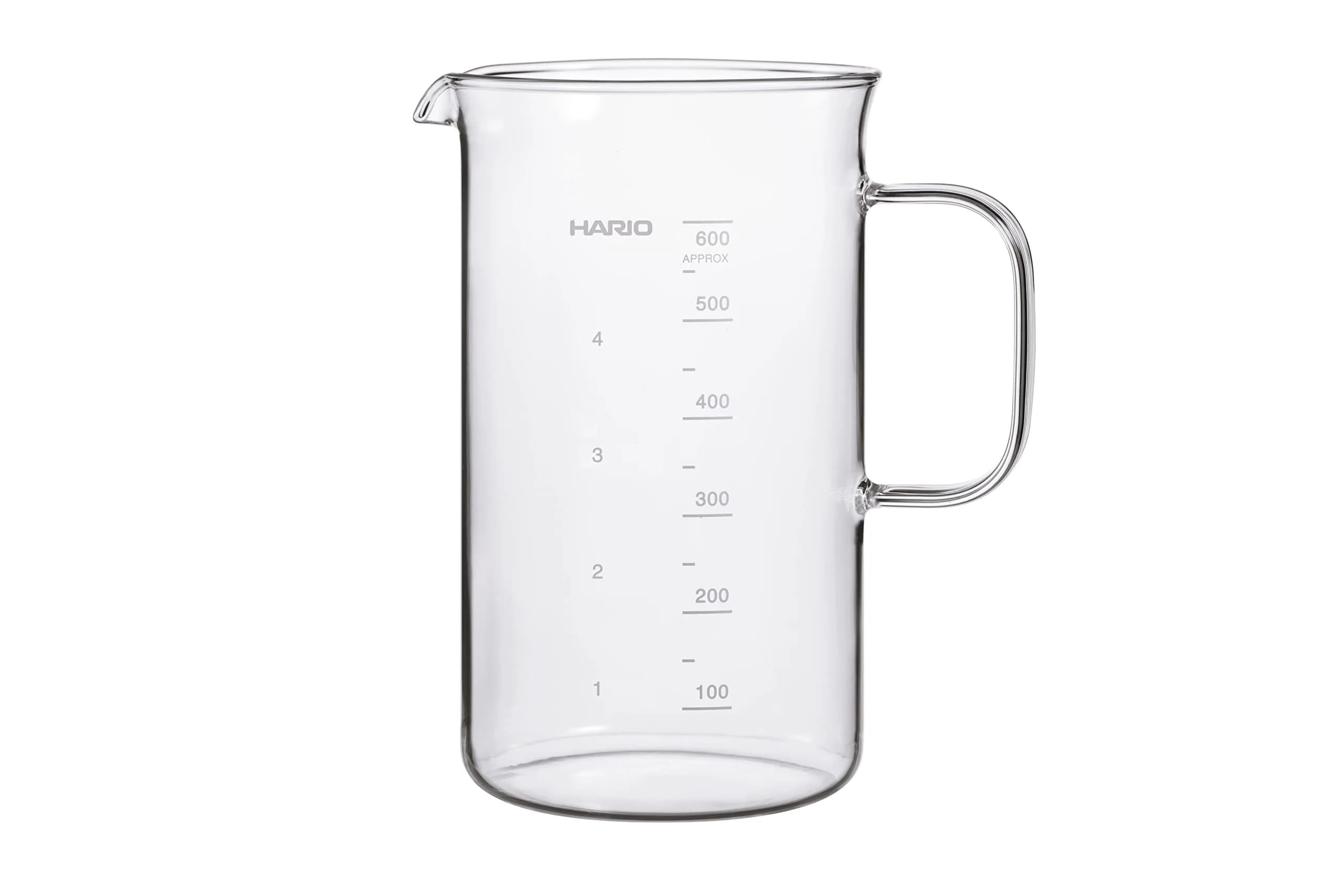 HARIO Beaker Server 600ml (20.3 Oz) | Heatproof Glass Coffee Server with Measuring Marks — Clear