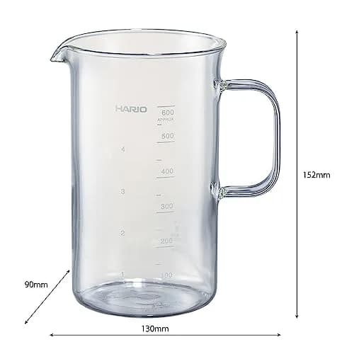 HARIO Beaker Server 600ml (20.3 Oz) | Heatproof Glass Coffee Server with Measuring Marks thumbnail 2