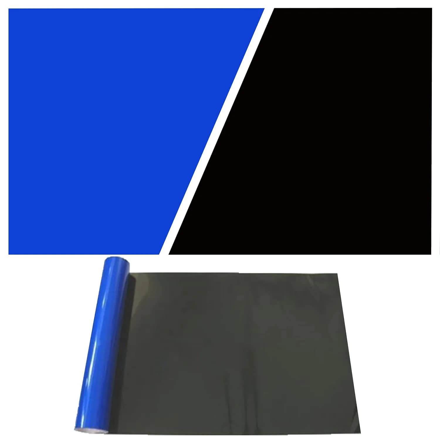 ELEBOX Aquarium Background Blue Black Fish Tank Background 12"x 32" | Vibrant HD Image for Aquarium Depth — 11.8" H x32.3" L