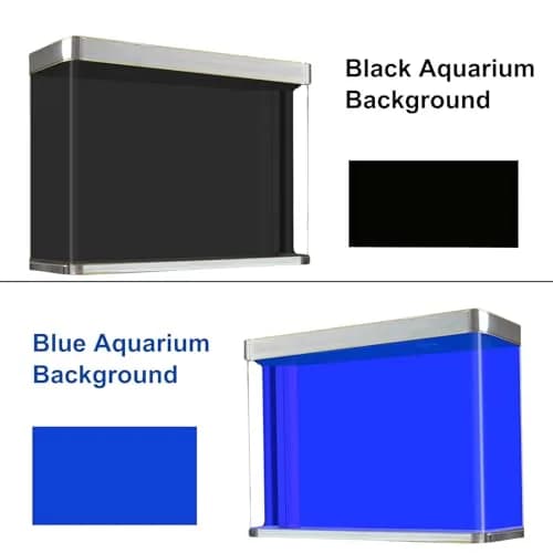 ELEBOX Aquarium Background Blue Black Fish Tank Background 20" x 48" | Double-Sided HD Aquarium Wallpaper thumbnail 4