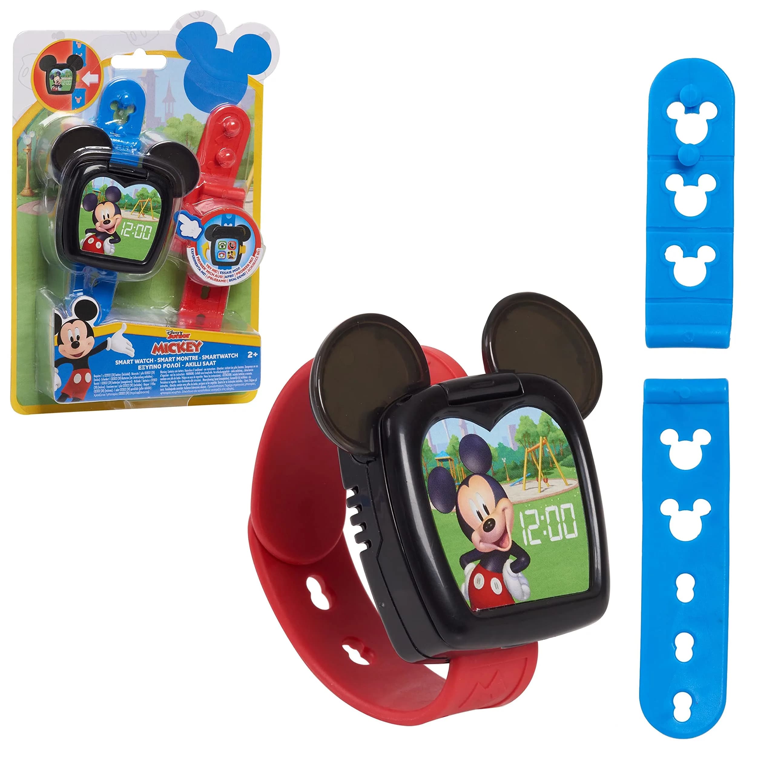 Disney Mickey Mouse Funhouse Smart Watch for Kids, Toddler Toy with Lights & Sounds, Ages 2+ | Realistic & Customizable