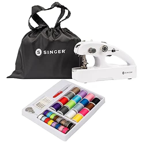 SINGER Stitch Quick+™ Portable Cordless Handheld Mending Machine Bundle | Compact, Battery-Powered Sewing Solution for On-the-Go Repairs thumbnail 1